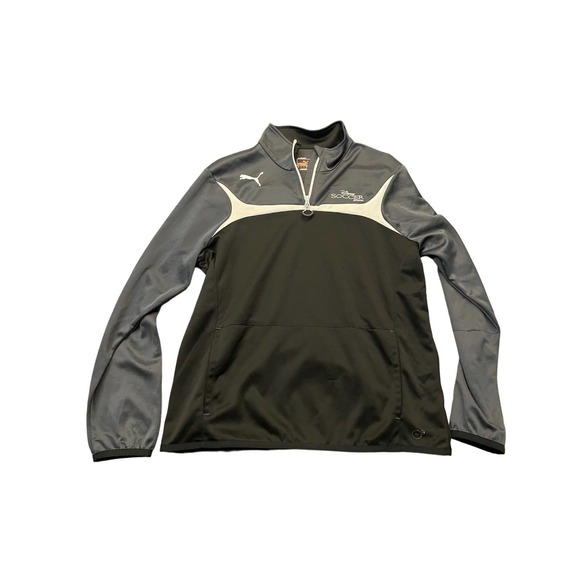 Puma Large Disney Soccer Jacket Black Gray - Picture 1 of 16